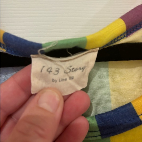 Rainbow stripe high neck tank top - Picture 3 of 4